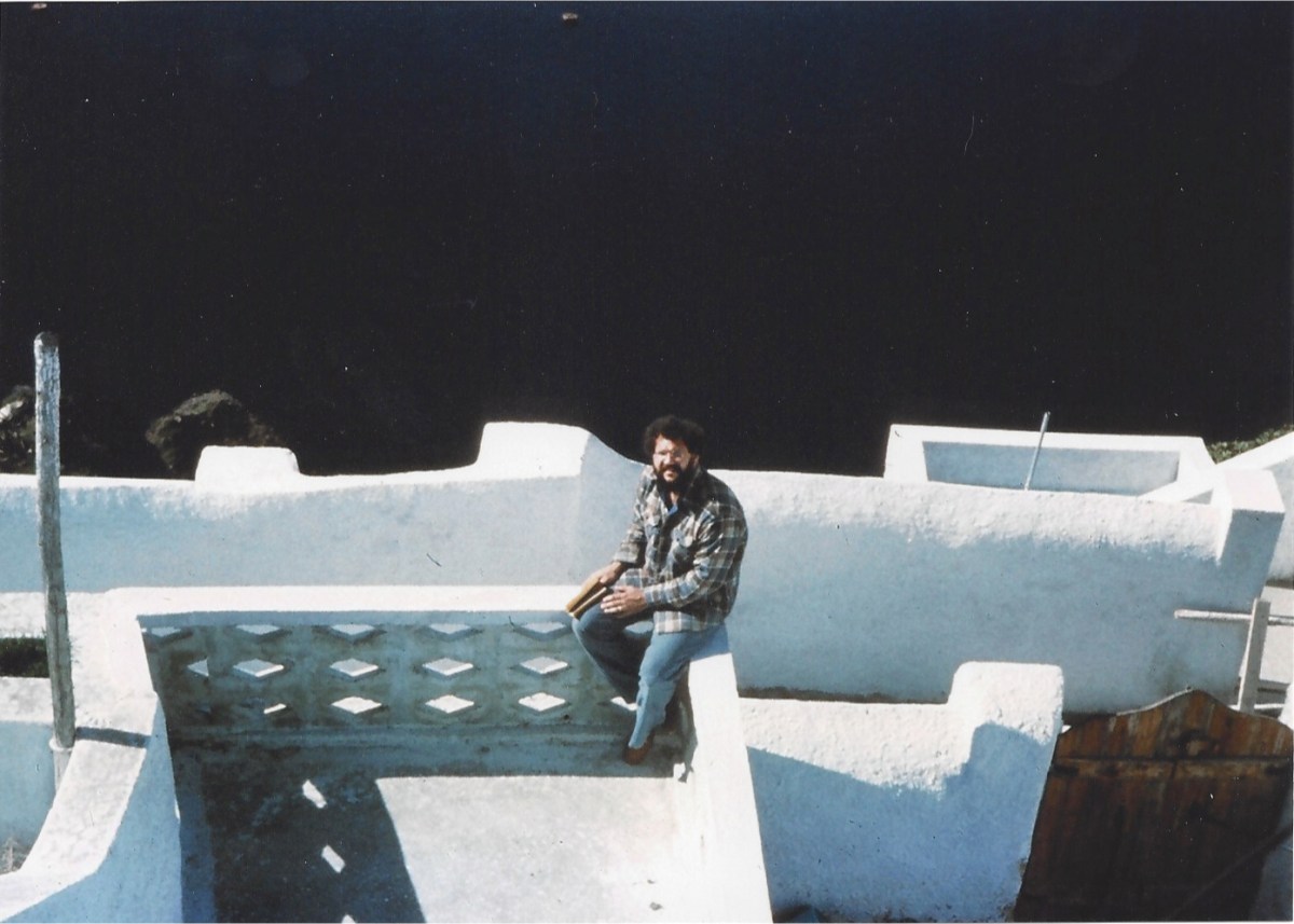 Art Historian Roger Dell in Santorini Greece 1980