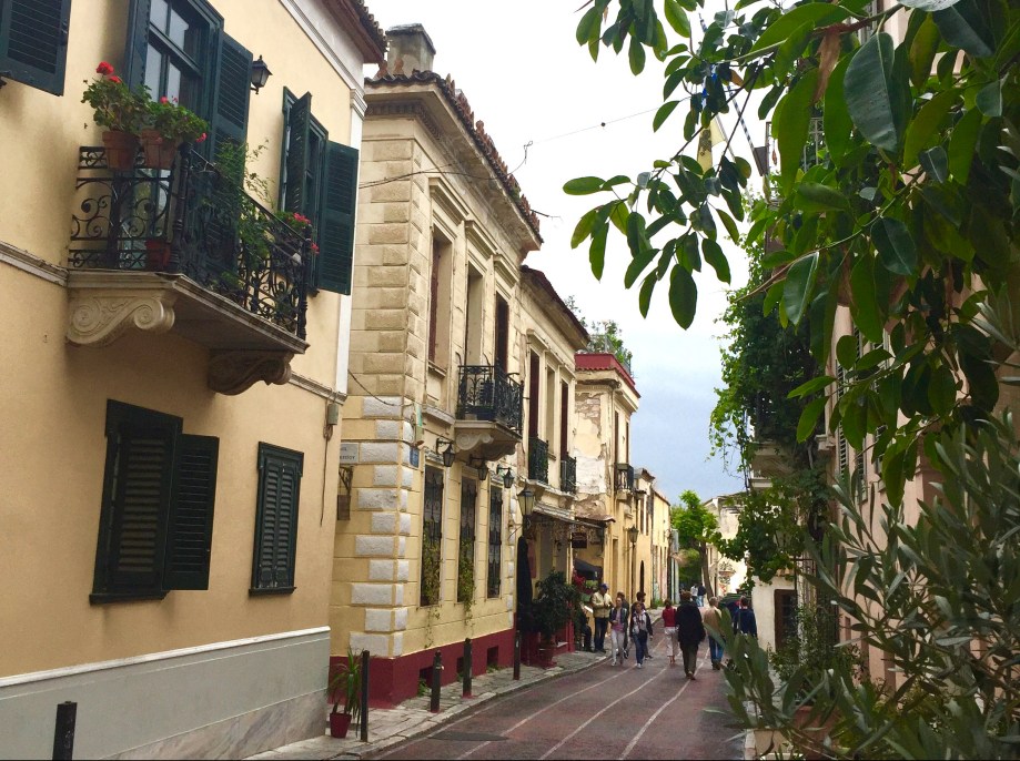 Neoclassical architecture of the Plaka, Athens, Greece